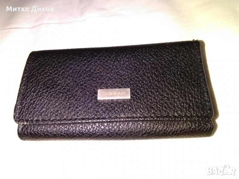 Кожено калъвче ново за ключове пари и документи Нисан 115х65мм, снимка 1
