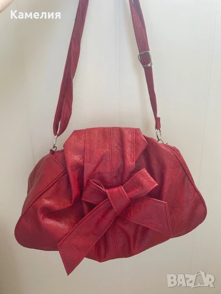 Чанта с пандела от естествена кожа, снимка 1