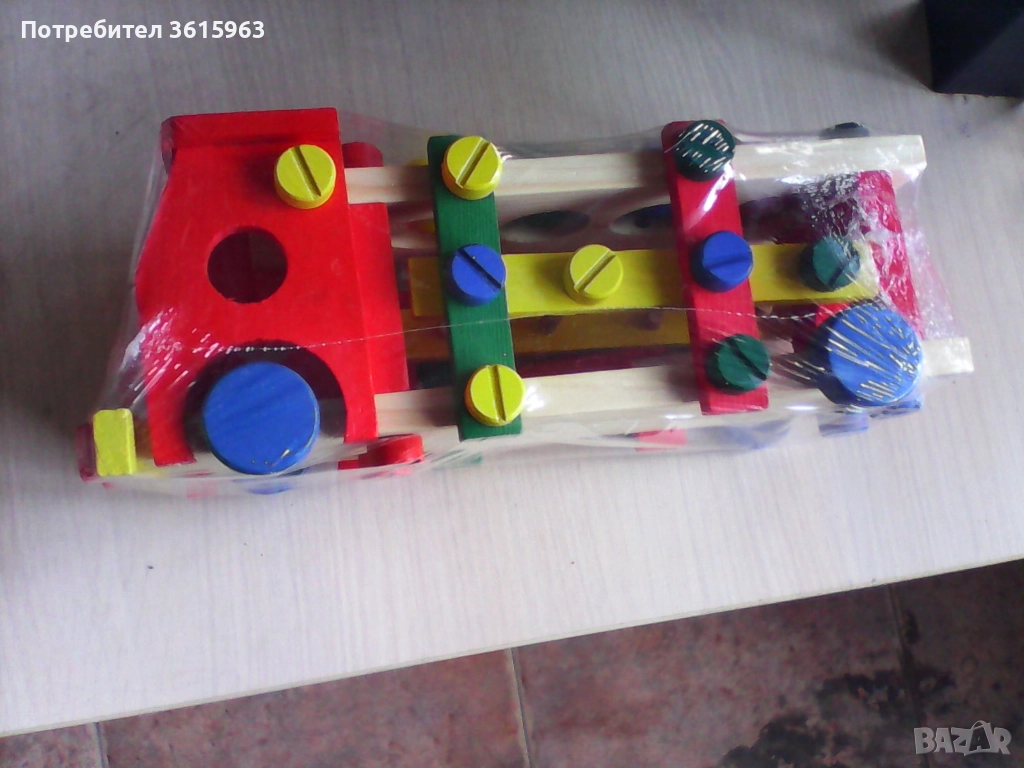 Дървен камион за сглобяване, снимка 1