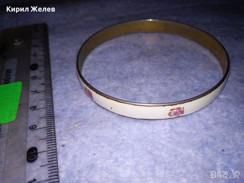 МОДНА ФЛОРАЛНА АРТ ГРИВНА НЕРЪЖДАЕМА ЕМАЙЛИРАНА БЛАГОРОДНА СТОМАНА 37530, снимка 1