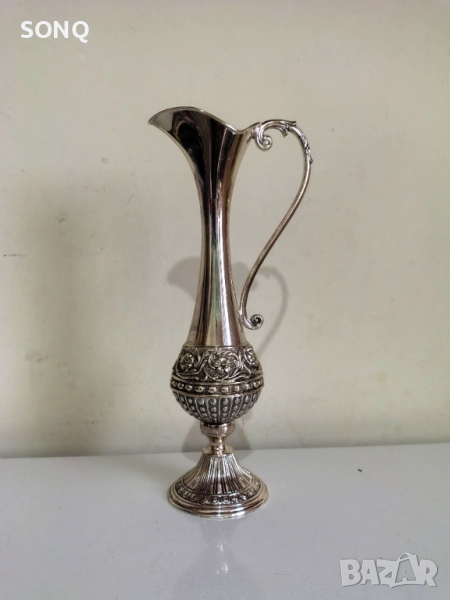 Страхотна Посребрена Ваза, снимка 1