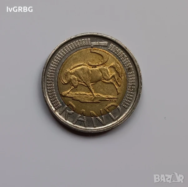 5 ранда Южна Африка 2014 Монета от Южна Африка 5 ранд 2014 ЮАР, снимка 1