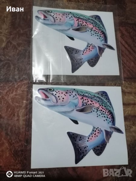 Стикер лепенка Риба Щука Елен Глиган Тигър за автомобил кола джип камион + подарък, снимка 1