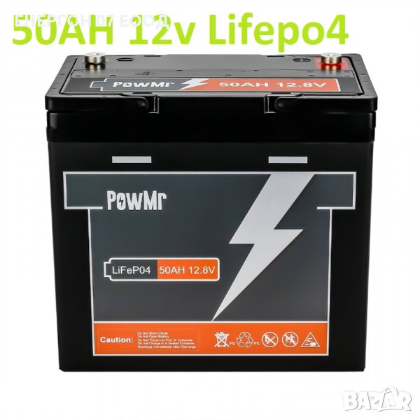 НОВО 12v 50ач Lifepo4 Акумулатор Литиево желязо фосфатен ТЯГОВ 50ah, снимка 1