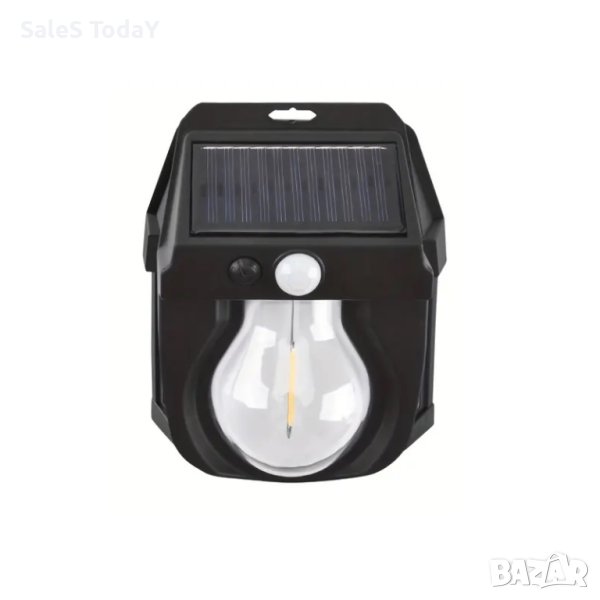 Соларна лампа, Led крушка със соларен панел, за стена, снимка 1