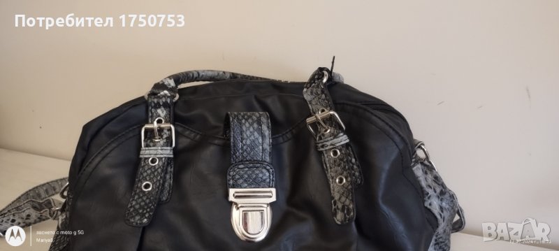Дамска кожена чанта тип торба, снимка 1
