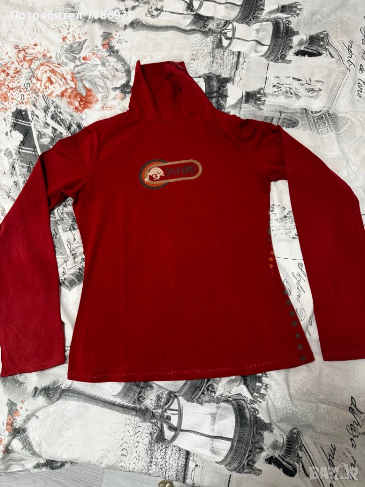 BERSHKA спортна блуза с цип - размер M (2 в 1), снимка 1