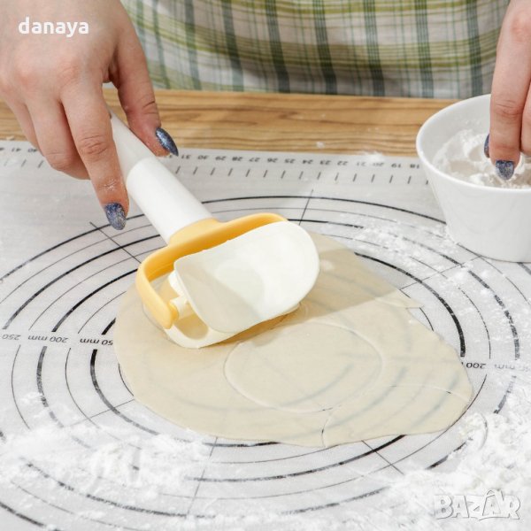 2481 Кухненски валяк за изрязване на тесто на кръгове уред за пелмени, снимка 1