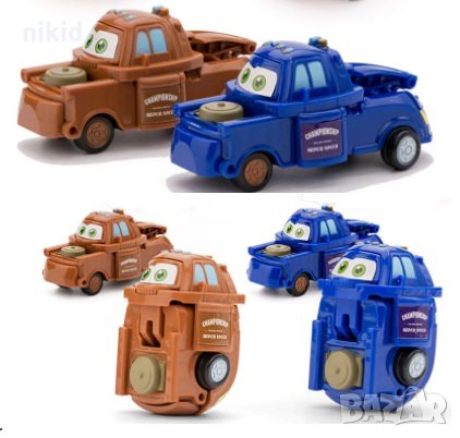 Макуин маккуин McQueen cars трансформираща сгъваема фигурка пластмасова играчка кола, снимка 1