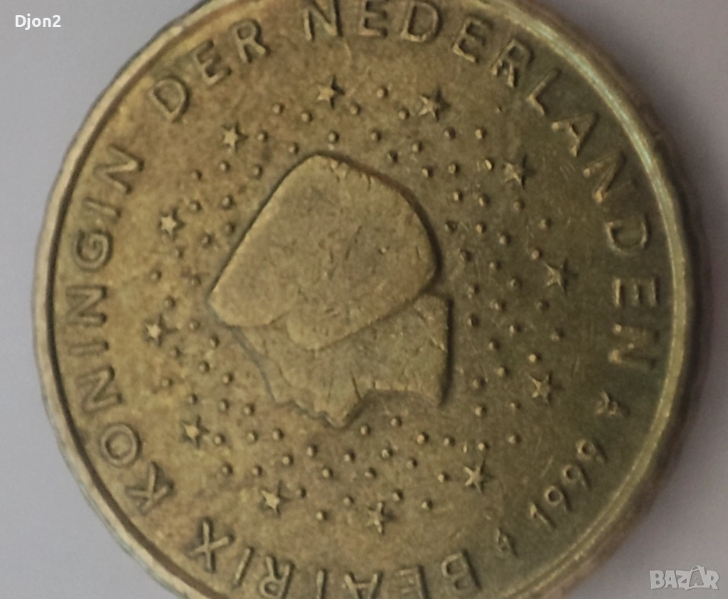 Евро Монета вижда се номинала., снимка 1