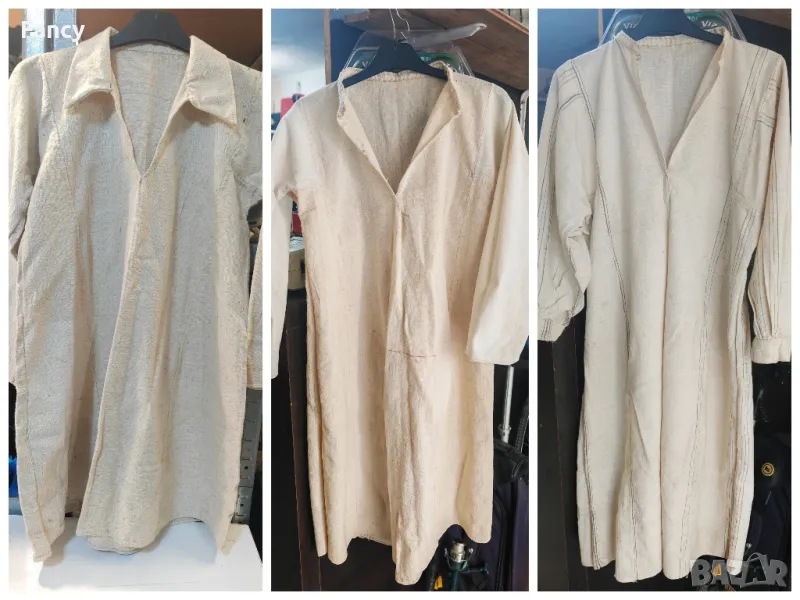 Стари ленени дамски ризи 3 бр, снимка 1