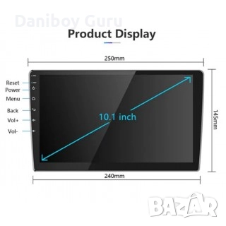 Радио за кола с 10,1-инчов IPS сензорен екран, Android 13, 4GB RAM + 64GB ROM, DSP, безжичен Carplay, снимка 1