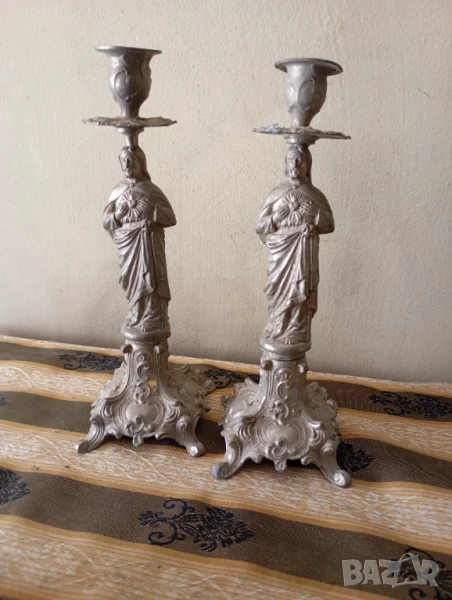 Комплект стари свещници, снимка 1