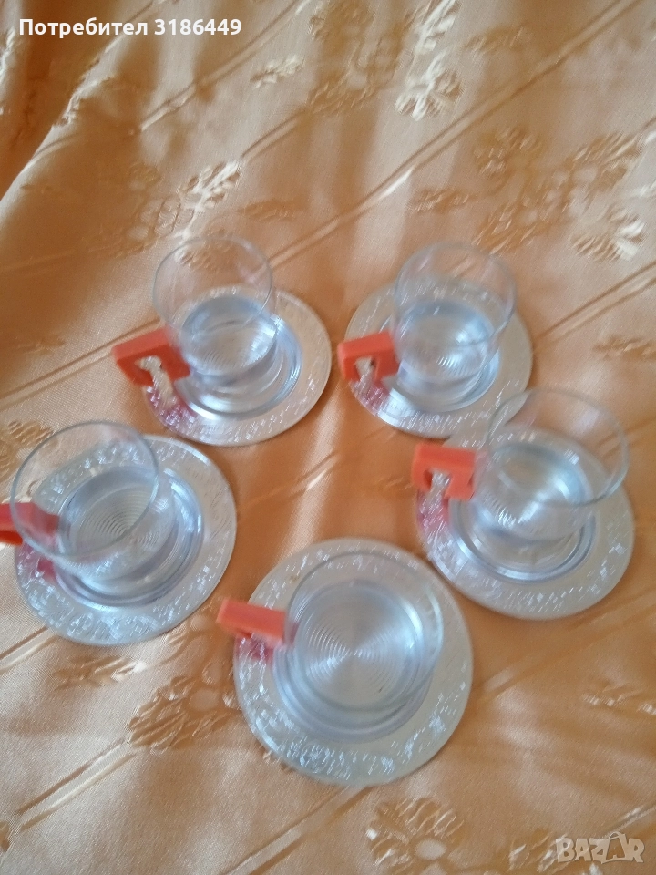 Руски огнеупорен сервиз за кафе, снимка 1