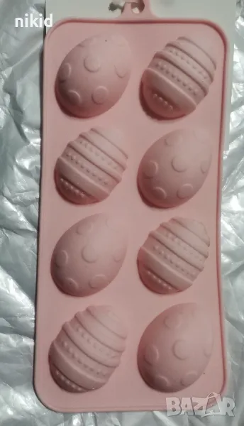 8 яйца яйце на точки и черти силиконов молд форма фондан шоколад гипс декор, снимка 1