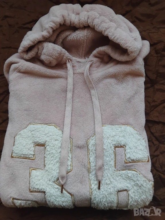 Дамски поларен суичър в нежно розов цвят, снимка 1