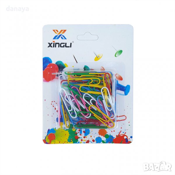 3026 Цветни кламери, 30 броя, снимка 1