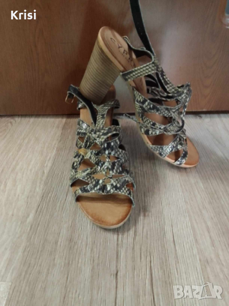 Дамски сандали с ток, снимка 1