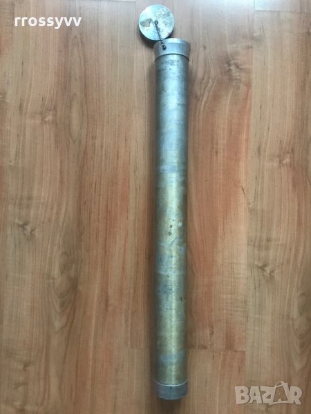 Стар метален тубус, снимка 1