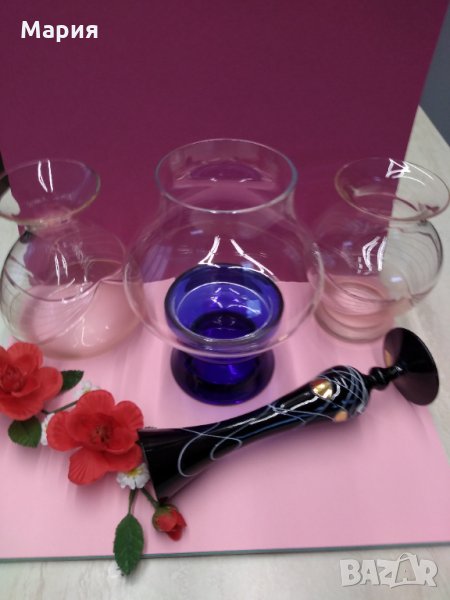 Продавам кристални вази и свещник, снимка 1