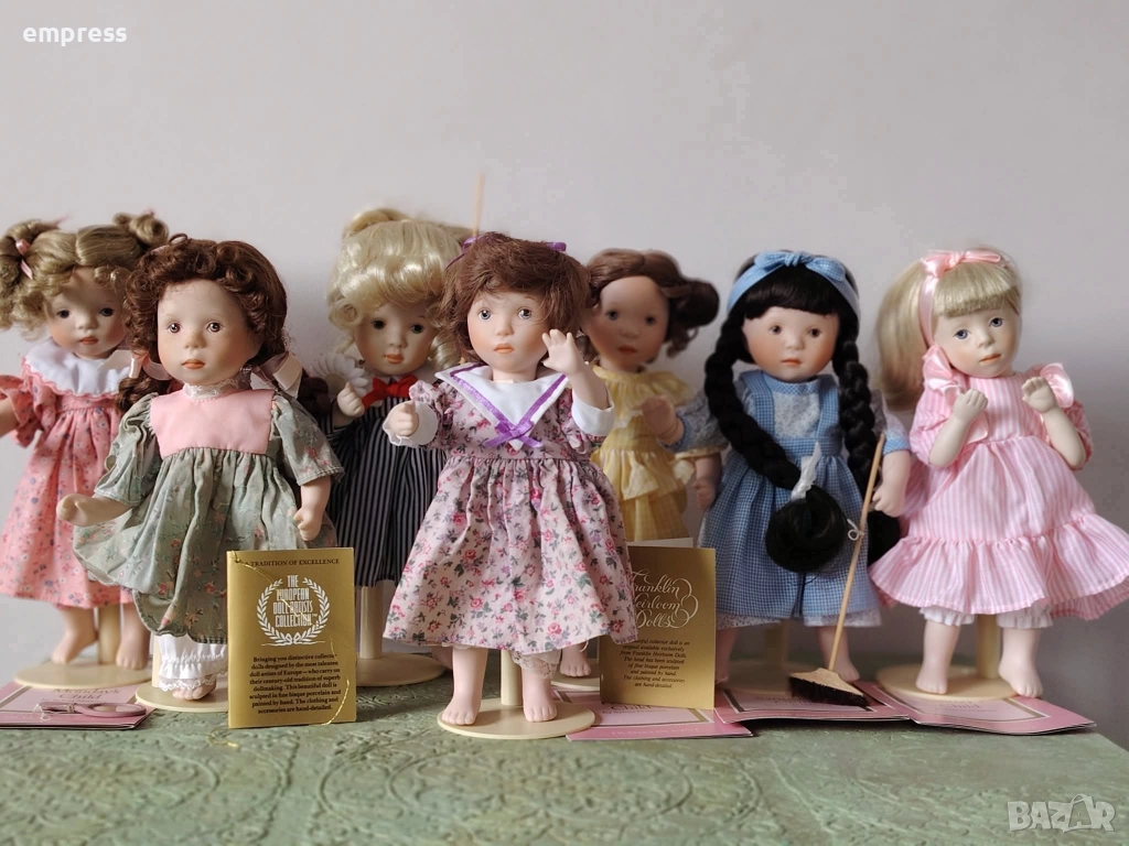 Седем порцеланови кукли Franklin Heirloom Dolls , снимка 1