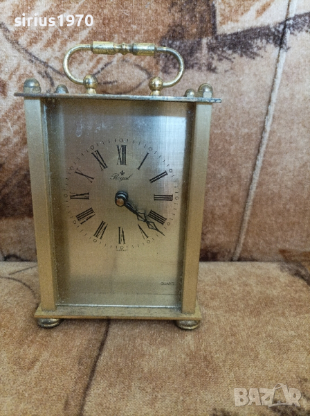 месингов кварцов немски часовник работещ, снимка 1