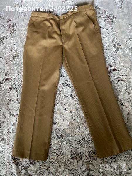 Панталони мъжки бежово, ново, талия 104, снимка 1