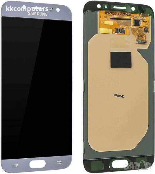 LCD Дисплей БЕЗ РАМКА за Samsung J7 (2017) SM-J730F / GH97-20736B / GH97-20801B /Сребърен-Син/ Ориги, снимка 1