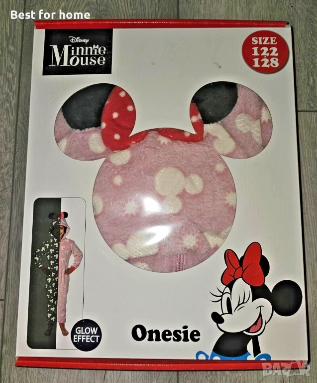 ДИСНИ МИНИ МАУС СВЕТЕЩА В ТЪМНОТО ПИЖАМА  РАЗМЕР 122/128 , снимка 1
