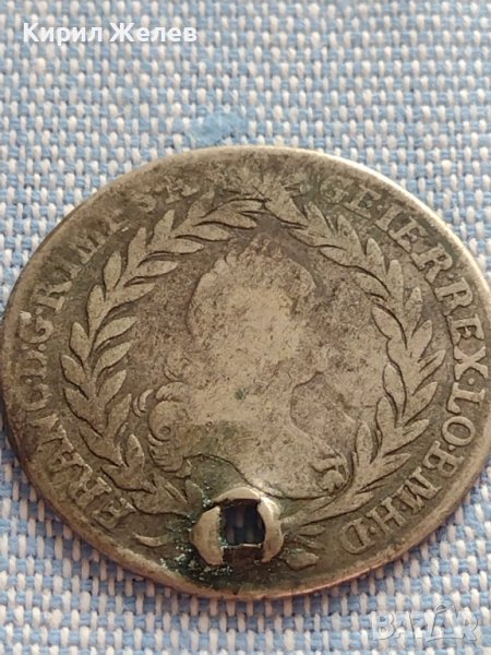 Сребърна монета 20 кройцера 1758г. Франц първи Свещена Римска империя 12235, снимка 1