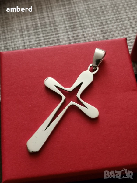Страхотен сребърен кръст - модел С015, снимка 1