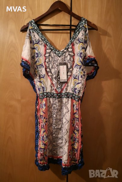 Нова - 35% плажна рокля New Yorker S-M размер плажен кафтан плажна туника бяла, снимка 1