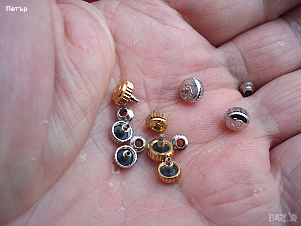 Коронки с винтове за Omega  и Rolex часовници, снимка 1