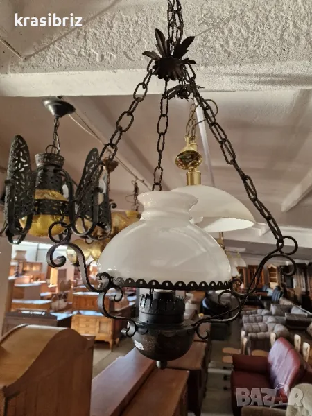 Абажур Ковано желязо и стъкло -внос от Германия! , снимка 1