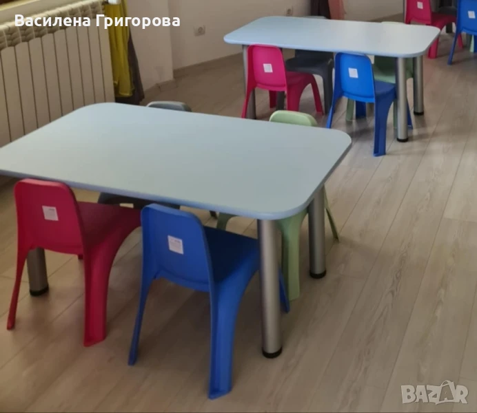 Детска маса в светло син цвят, снимка 1