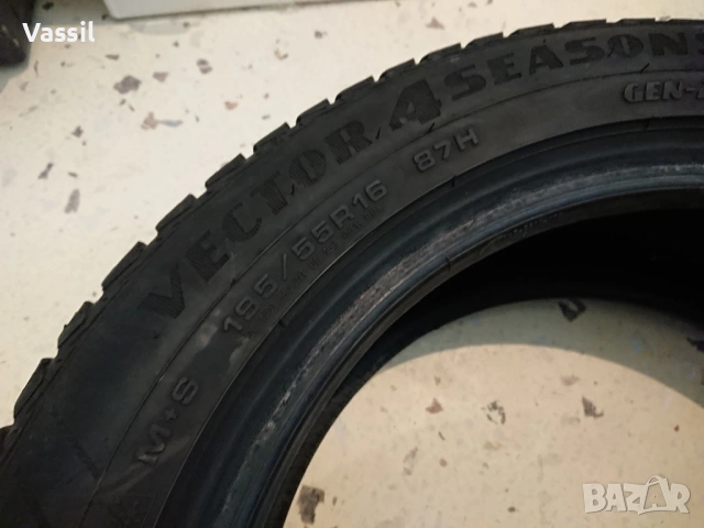 1бр. GOODYEAR VECTOR4SEASONS RUNFLAT 195 55 16, снимка 7 - Гуми и джанти - 54202552
