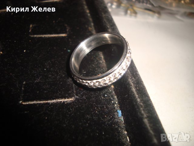 АРТ-ХАЛКА КРАСИВ ПРЪСТЕН БЛАГОРОДНА СТОМАНА с ЦИРКОН 9084, снимка 3 - Пръстени - 31283185