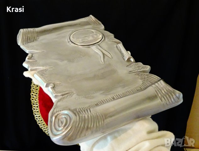 Немски плакет,пано от чист калай 620 гр., снимка 4 - Пана - 38394597