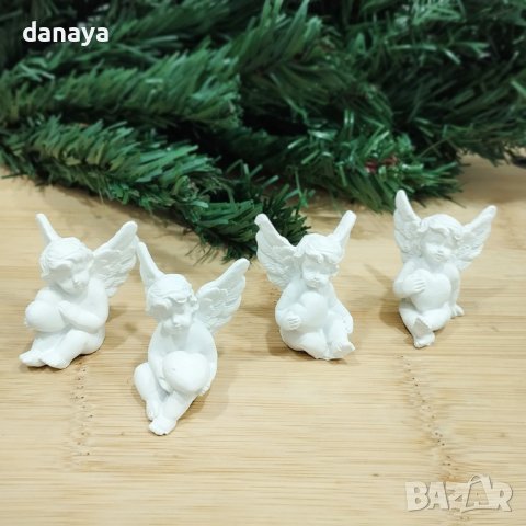 4250 Мини фигурка Ангел със сърце в подаръчка торбичка, снимка 2 - Декорация за дома - 42854207