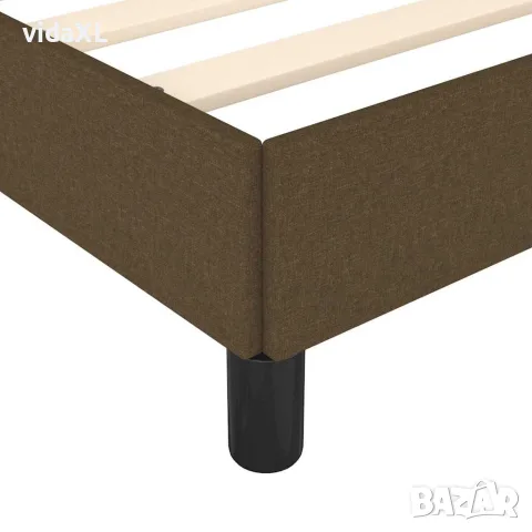 vidaXL Рамка за легло без матрак, тъмнокафява, 100x200 см, плат, снимка 7 - Спални и легла - 56147208