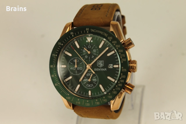 НОВ Мъжки Ръчен Часовник BENYAR CHRONOGRPAH Quartz, снимка 2 - Мъжки - 52827195