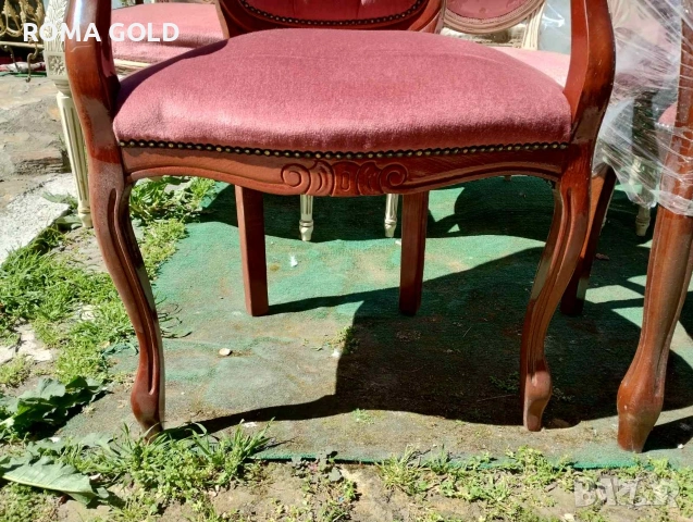 Комплект столове, маса и две кресла, снимка 10 - Маси - 54217562