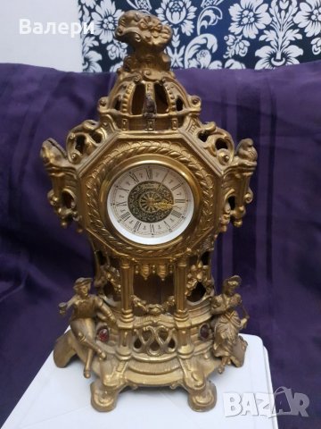 Антика Настолен Каминен Месингов Часовник РУБИН 