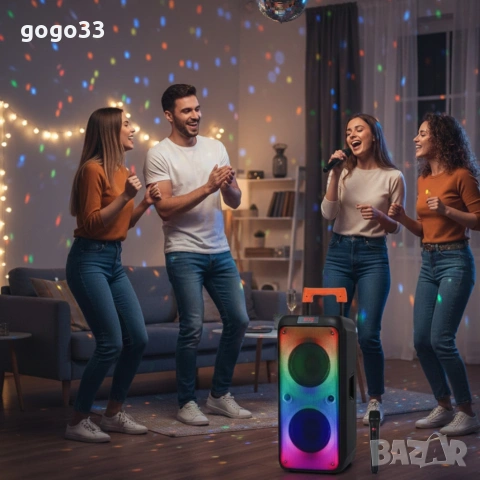 преносима тонколона с микрофон 