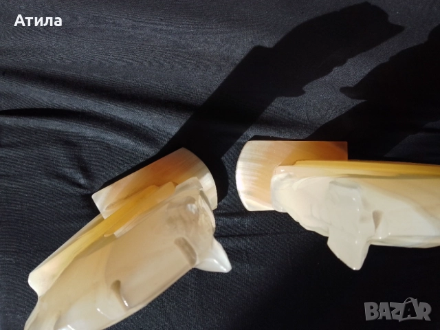 скулптура оникс стопери за книги 19 см, снимка 6 - Статуетки - 52822924