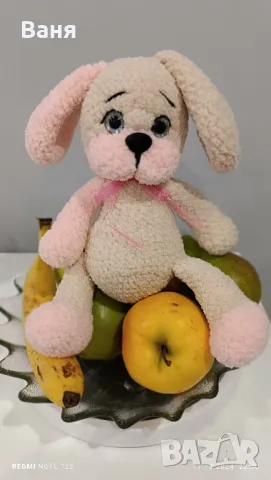 Ръчно плетено кученце, снимка 2 - Плюшени играчки - 47624742