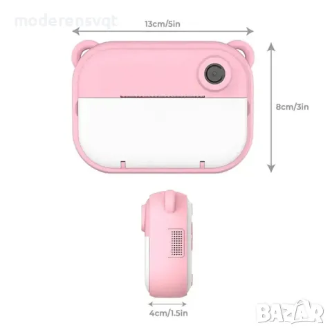 Детски Фотоапарат с Принтер и Селфи Камера, снимка 7 - Електрически играчки - 50068243