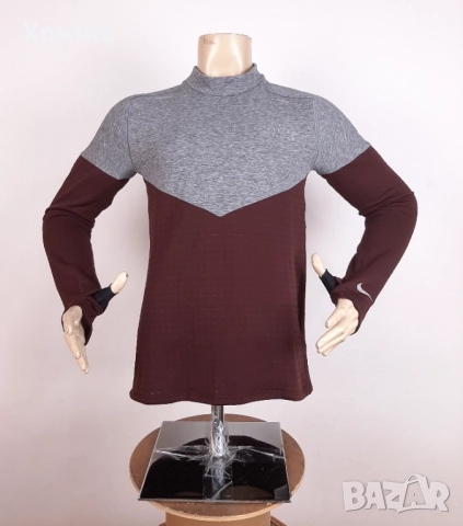 Nike Sphere Run Division - Оригинална мъжка блуза с вълна р-р S, снимка 5 - Блузи - 52309109