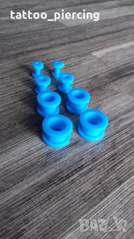 Акрилни флешове с резба сини, снимка 1