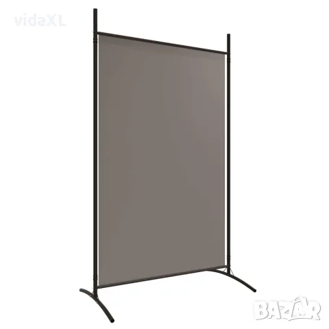 vidaXL Параван за стая, 2 панела, антрацит, 348x180 cм, текстил, снимка 7 - Паравани - 56147207